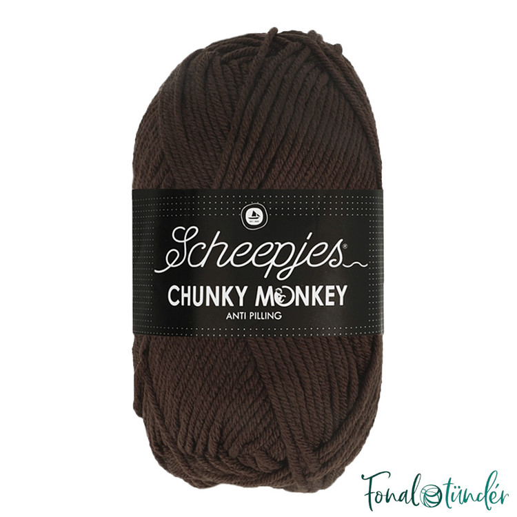 Scheepjes Chunky Monkey 1004 Chocolate - csokibarna akril fonal