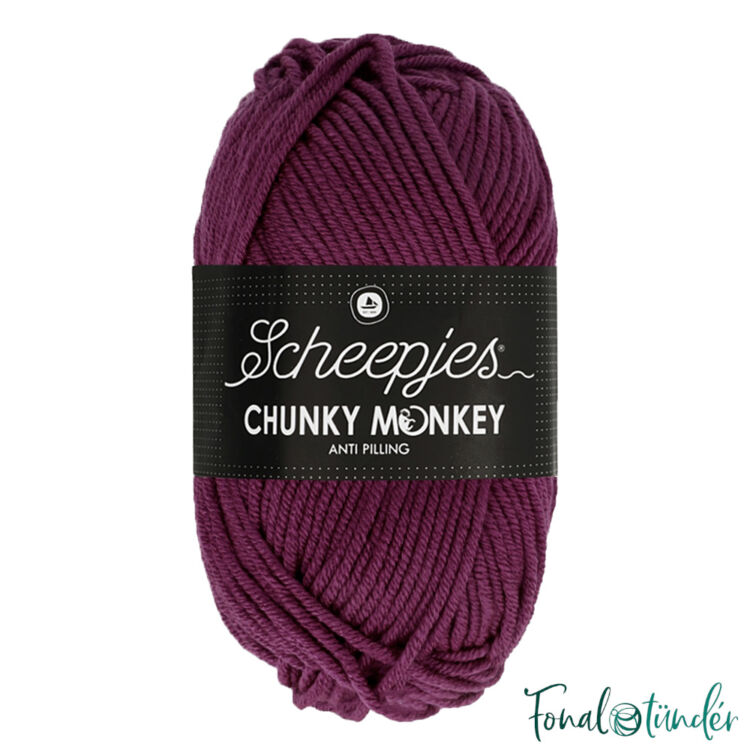 Scheepjes Chunky Monkey 1061 Cerise - lila akril fonal - purple acrylic yarn