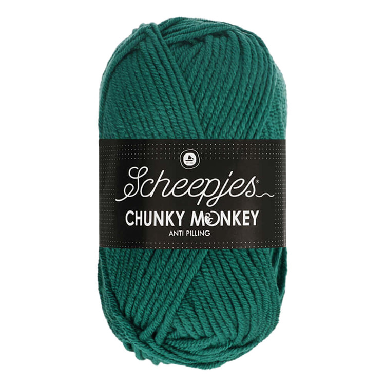 Scheepjes Chunky Monkey 1062 Evergreen - örökzöld akril fonal