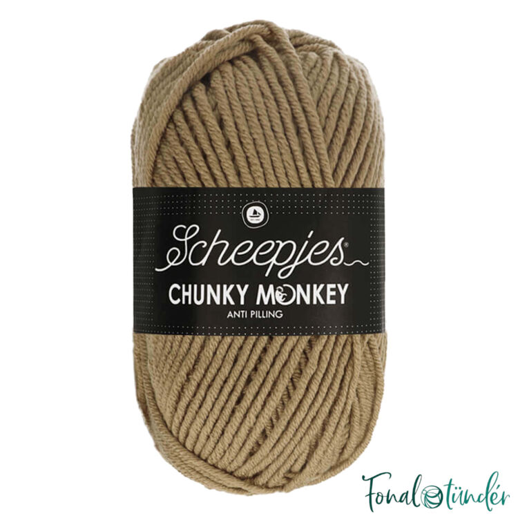 Scheepjes Chunky Monkey 1064 Beige - drapp akril fonal - light-brown acrylic yarn