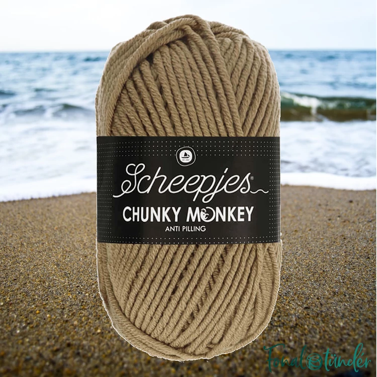Scheepjes Chunky Monkey 1054 Tawny - barna akril fonal - brown acrylic yarn