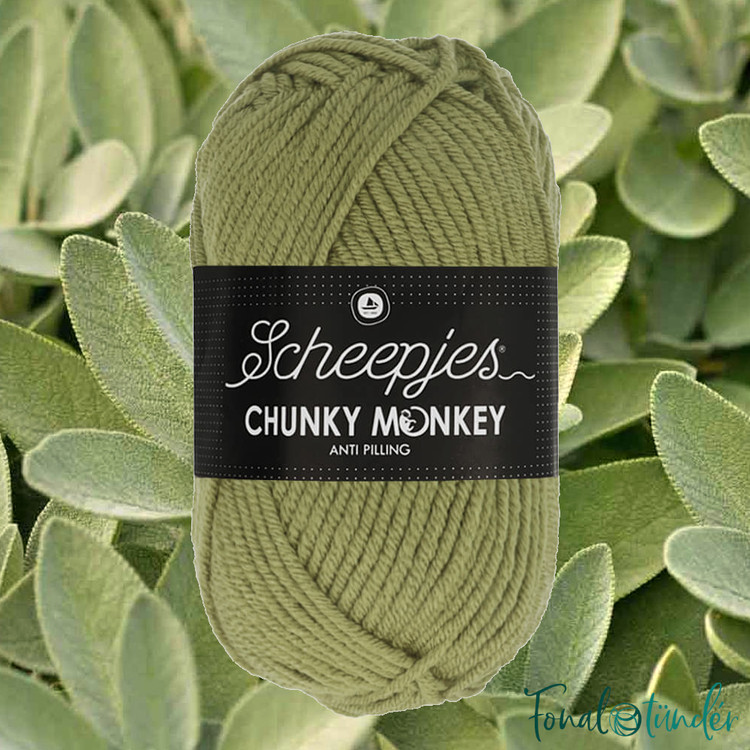 Scheepjes Chunky Monkey 1065 Sage - zsálya-zöld akril fonal