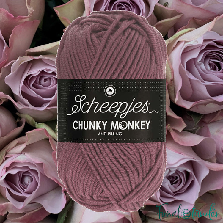 Scheepjes Chunky Monkey 1067 Rosewood - halvány lila akril fonal