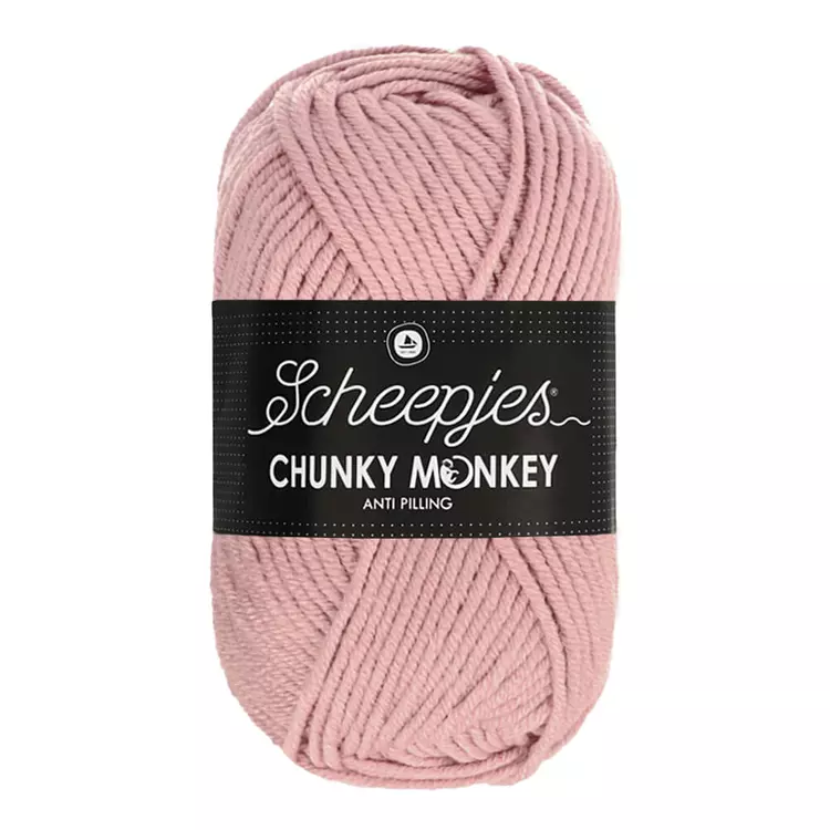 Scheepjes Chunky Monkey 1080 Pearl Pink - rózsaszín akril fonal - acrylic yarn