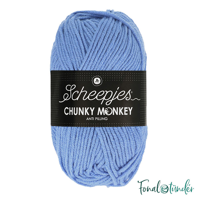 Scheepjes Chunky Monkey 1082 Mayflower - kék akril fonal