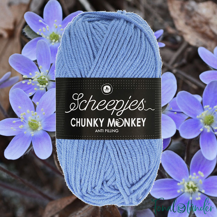 Scheepjes Chunky Monkey 1082 Mayflower - kék akril fonal