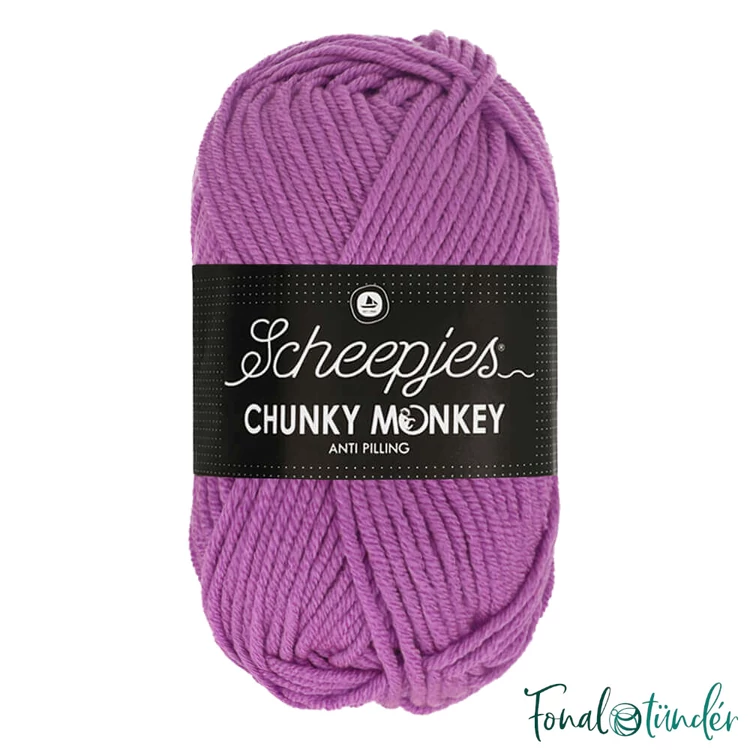 Scheepjes Chunky Monkey 1084 Wild Orchid - orchidea lila akril fonal - purple acrylic yarn