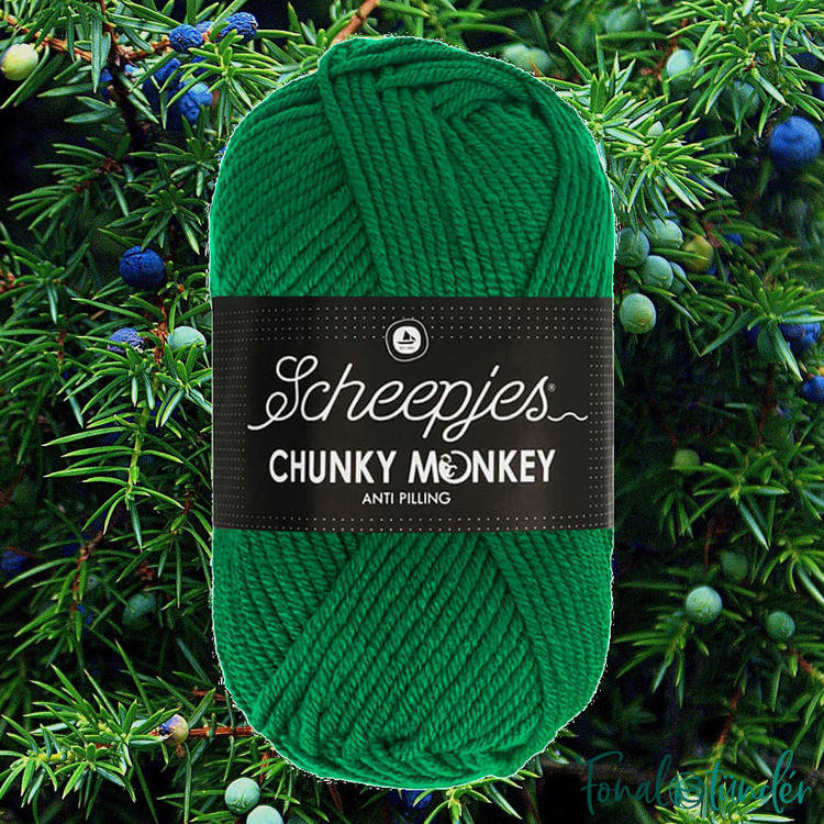 Scheepjes Chunky Monkey 1116 Uniper - boróka zöld akril fonal Scheepjes Chunky Monkey 1116 Uniper - boróka zöld akril fonal