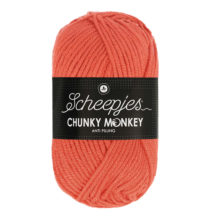 Scheepjes Chunky Monkey 1132 Coral - korall piros akril fonal