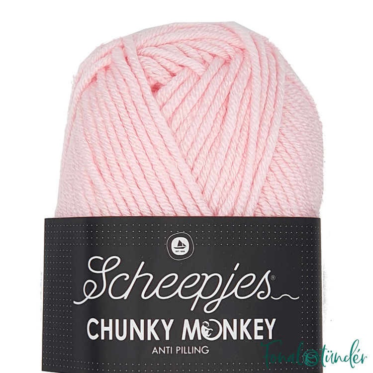 Scheepjes Chunky Monkey 1240 Baby Pink - halvány rózsaszín akril fonal Scheepjes Chunky Monkey 1240 Baby Pink - halvány rózsaszín akril fonal