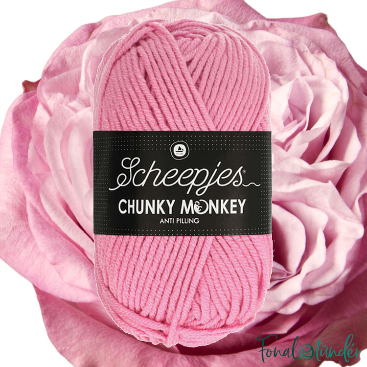 Scheepjes Chunky Monkey 1241 Rose - rózsaszín akril fonal