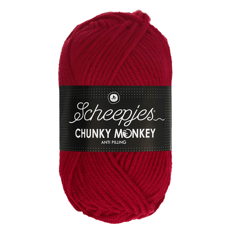 Scheepjes Chunky Monkey 1246 Cardinal - piros akril fonal
