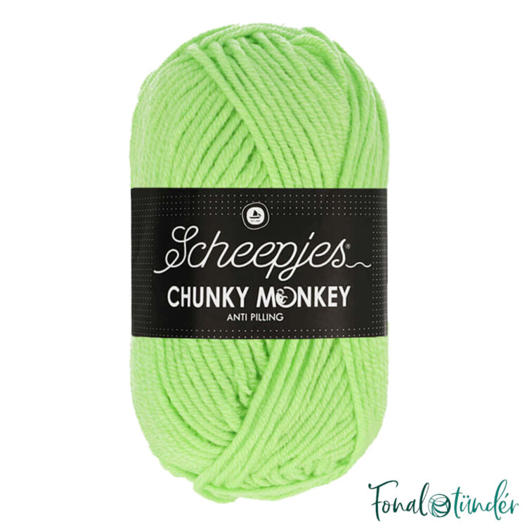 Scheepjes Chunky Monkey 1316 Pistachio - élénk pisztáciazöld akril fonal - vivid green acrylic yarn