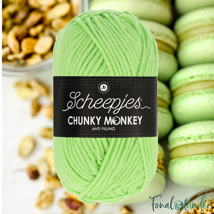 Scheepjes Chunky Monkey 1316 Pistachio - világos zöld akril fonal
