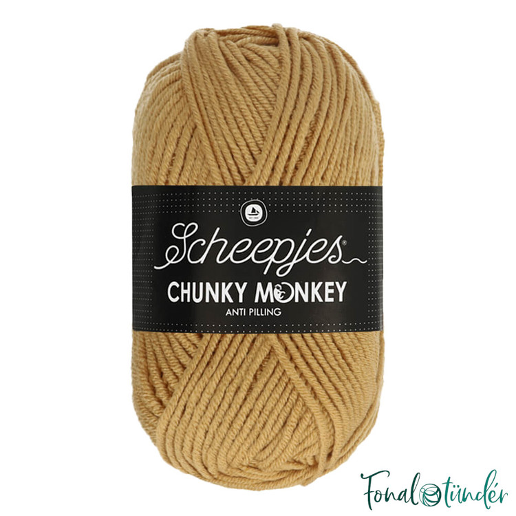 Scheepjes Chunky Monkey 1420 Mellow - sárgás-bézs akril fonal