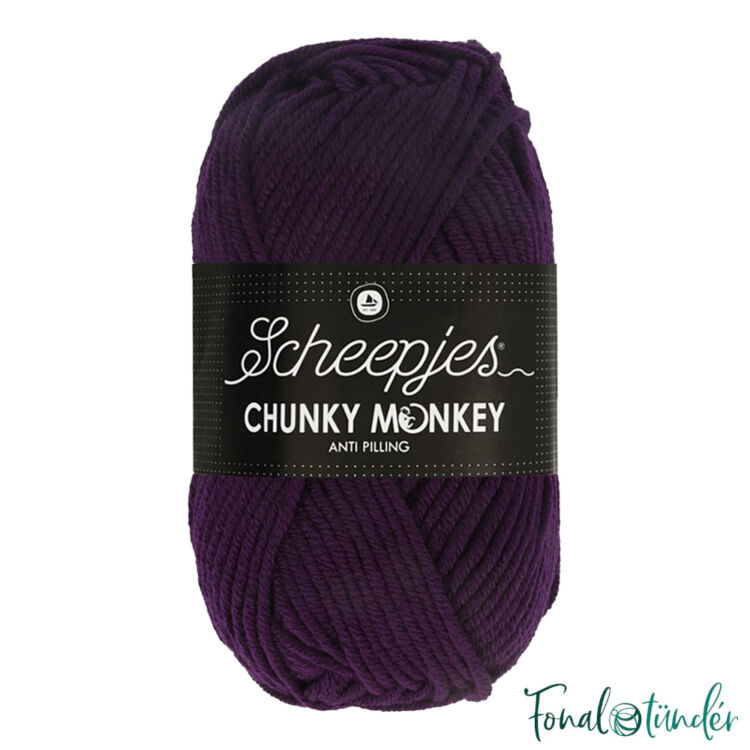 Scheepjes Chunky Monkey 1425 Purple - sötétlila akril fonal - purple acrylic yarn