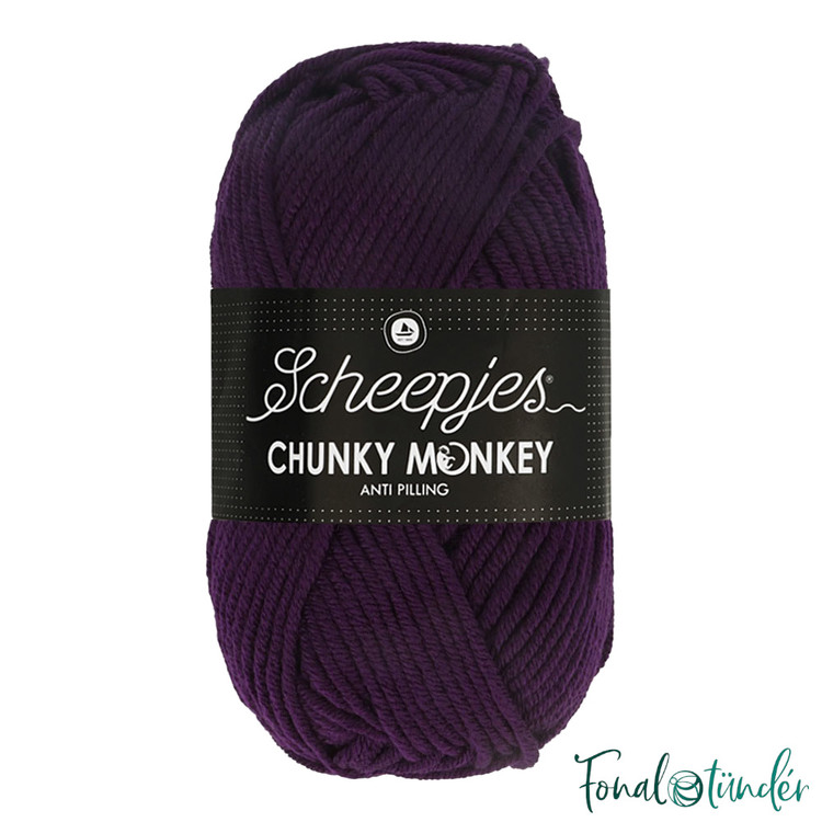 Scheepjes Chunky Monkey 1425 Purple -sötét lila akril fonal
