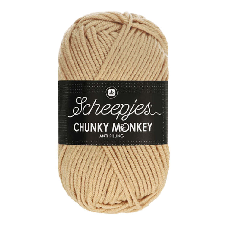 Scheepjes Chunky Monkey 1710 Camel - drapp akril fonal - light-brown acrylic yarn