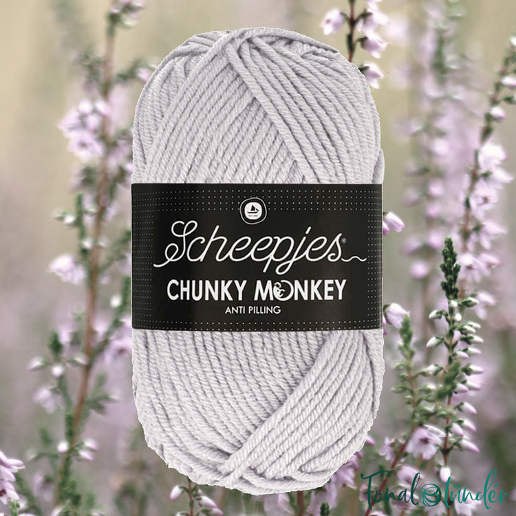 Scheepjes Chunky Monkey 1724 Heather - halvány lila akril fonal