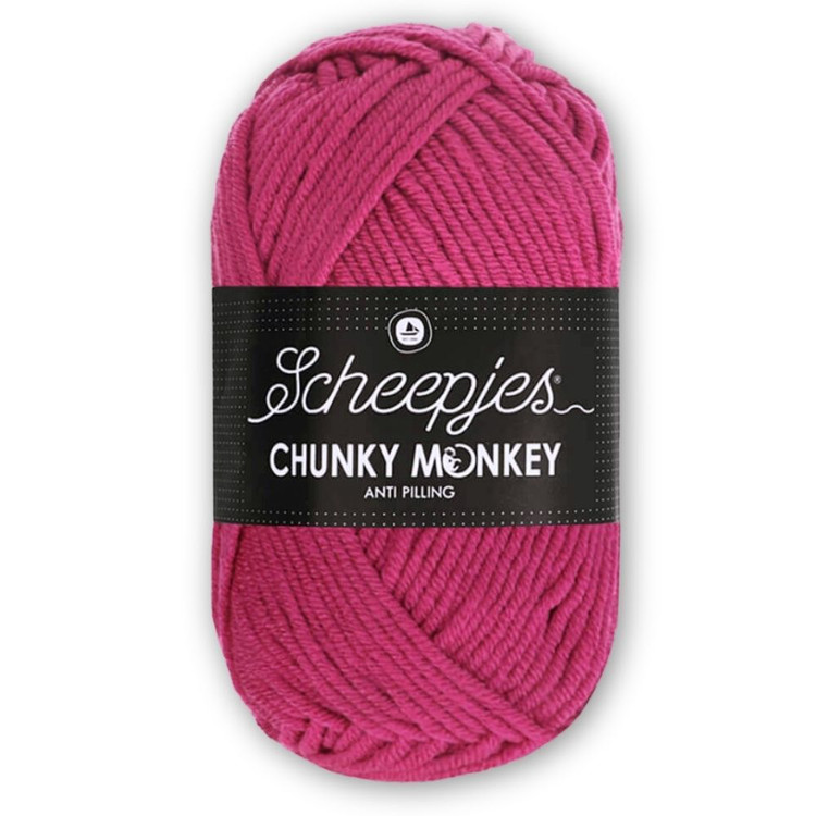Scheepjes Chunky Monkey 1827 Deep Fuchsia - sötét rózsaszín akril fonal
