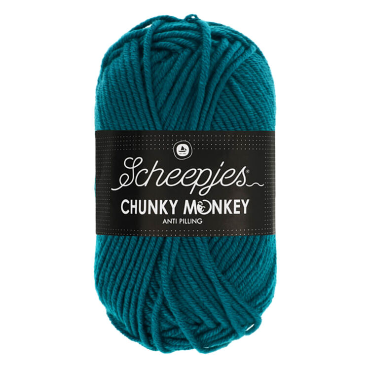 Scheepjes Chunky Monkey 1829 Teal - zöldes-kék akril fonal - turquoise acrylic yarn