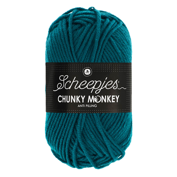 Scheepjes Chunky Monkey 1829 Teal - zöldeskék akril fonal