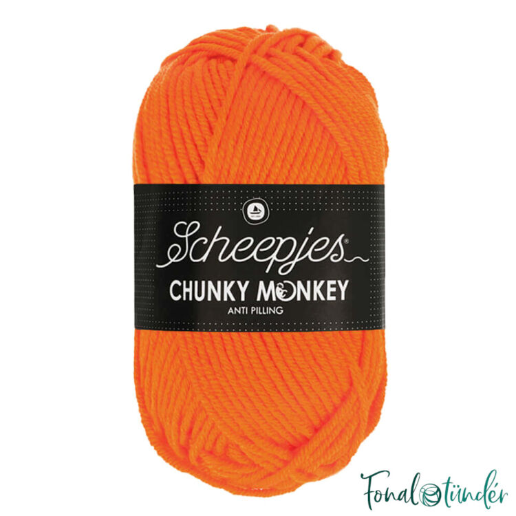 Scheepjes Chunky Monkey 2002 Orange - narancssárga akril fonal - orange acrylic yarn