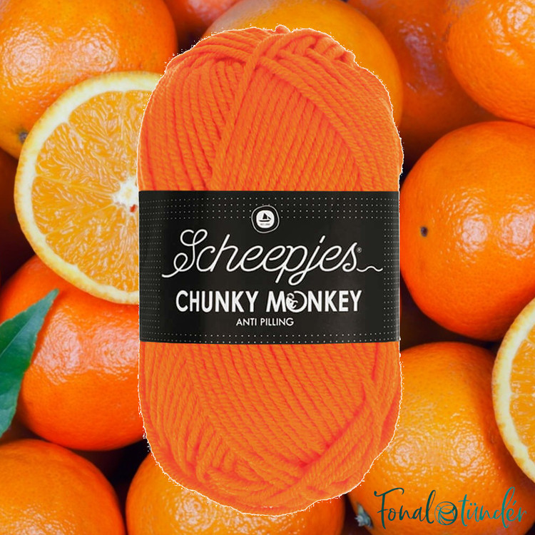 Scheepjes Chunky Monkey 2002 Orange - narancssárga akril fonal