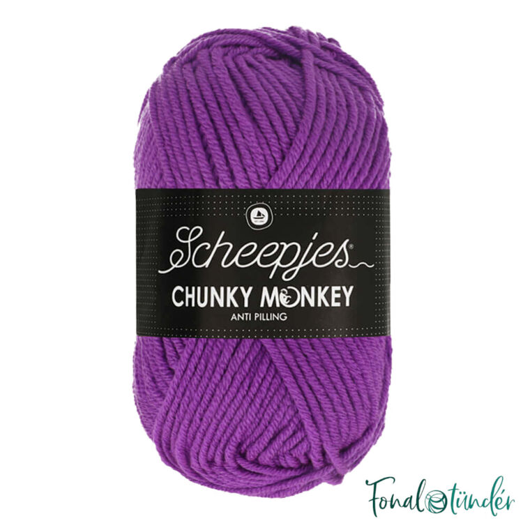 Scheepjes Chunky Monkey 2003 Passion Fruit - sötét élénk lila akril fonal - purple acrylic yarn