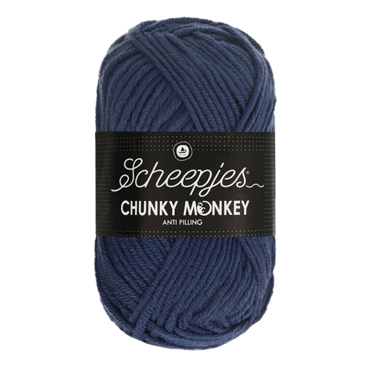 Scheepjes Chunky Monkey 2005 Navy - tengerész-kék akril fonal - deep-blue acrylic yarn