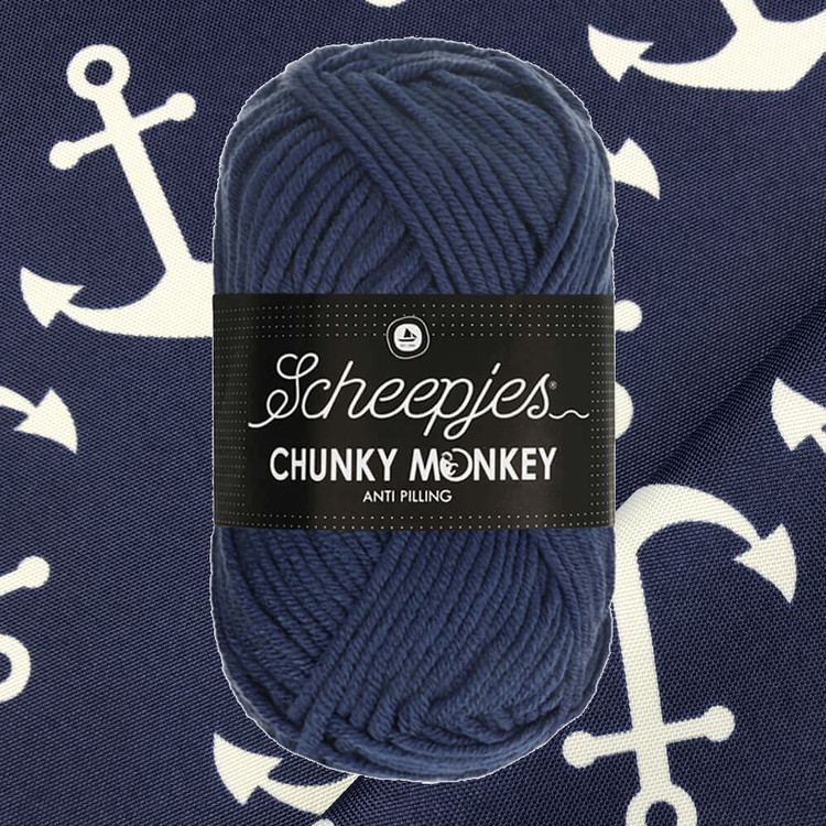 Scheepjes Chunky Monkey 2005 Navy - tengerészkék akril fonal Scheepjes Chunky Monkey 2005 Navy - tengerészkék akril fonal