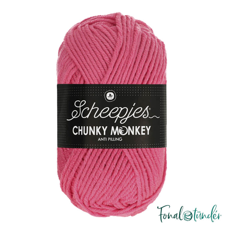 Scheepjes Chunky Monkey 2006 Bubblegum - rózsaszín akril fonal - pink acrylic yarn