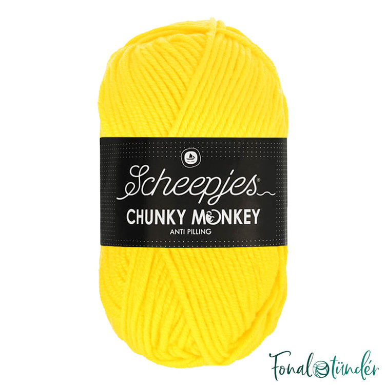Scheepjes Chunky Monkey 2008 Yellow - élénk sárga akril fonal