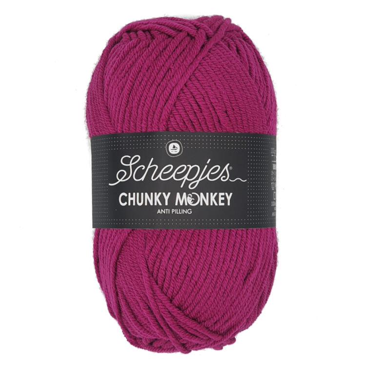Scheepjes Chunky Monkey 2009 Mulberry - szeder lila akril fonal - purple acrylic yarn
