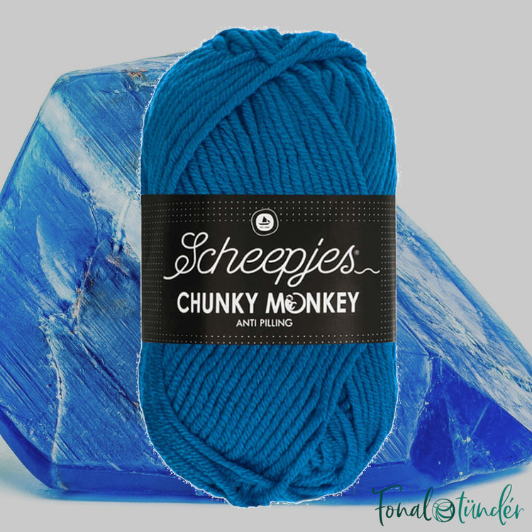 Scheepjes Chunky Monkey 2011 Ultramarine - sötétkék akril fonal