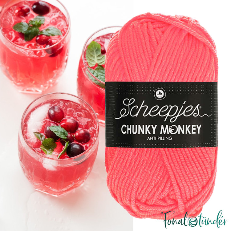 Scheepjes Chunky Monkey 2013 Punch - rózsaszín akril fonal
