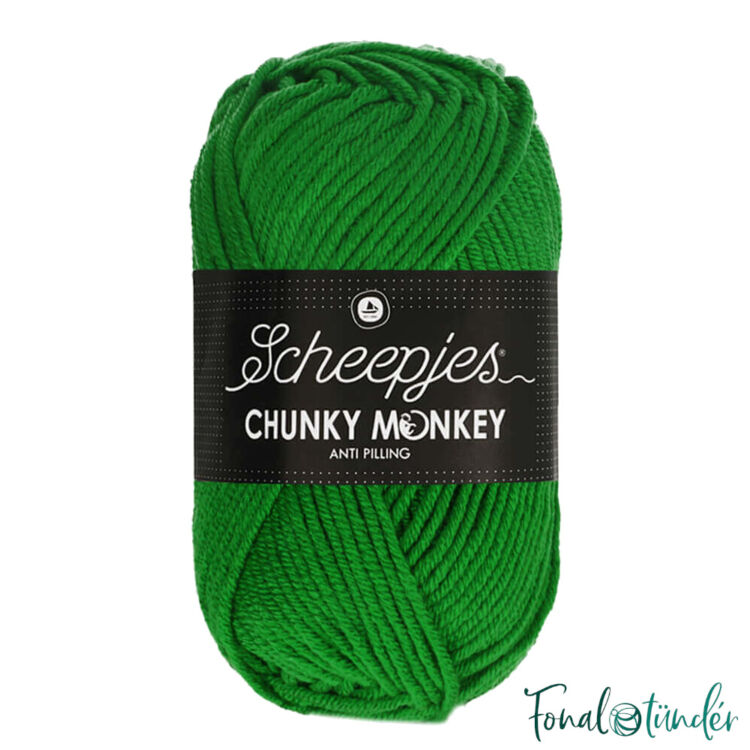 Scheepjes Chunky Monkey 2014 Emerald - smaragd zöld akril fonal - green acrylic yarn