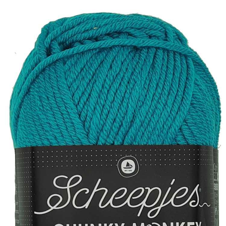 Scheepjes Chunky Monkey 2015 Ocean - óceánkék akril fonal - blue acrylic yarn