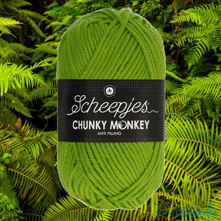 Scheepjes Chunky Monkey 2016 Fern - páfrányzöld akril fonal Scheepjes Chunky Monkey 2016 Fern - páfrányzöld akril fonal