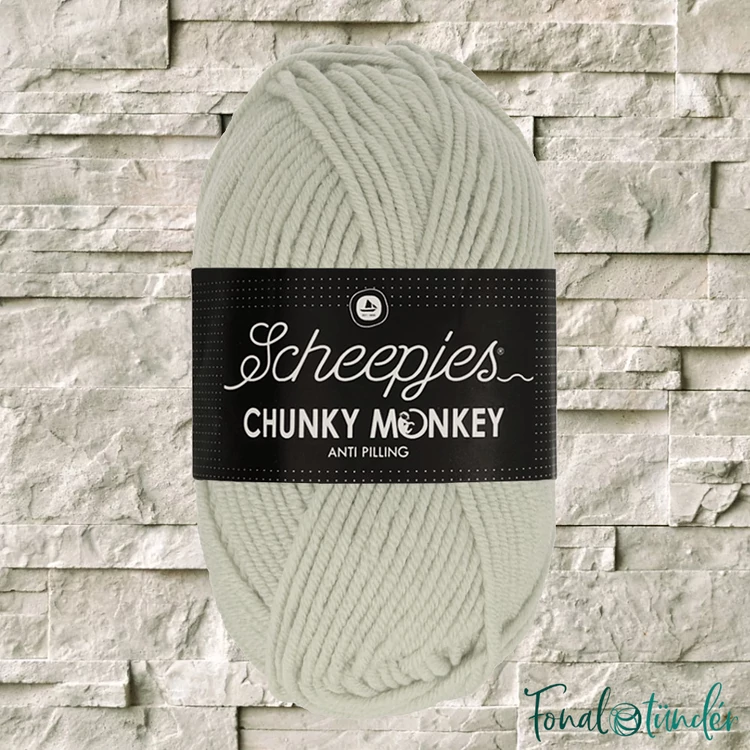 Scheepjes Chunky Monkey 2017 Stone - halvány drapp akril fonal - acrylic yarn - kep2