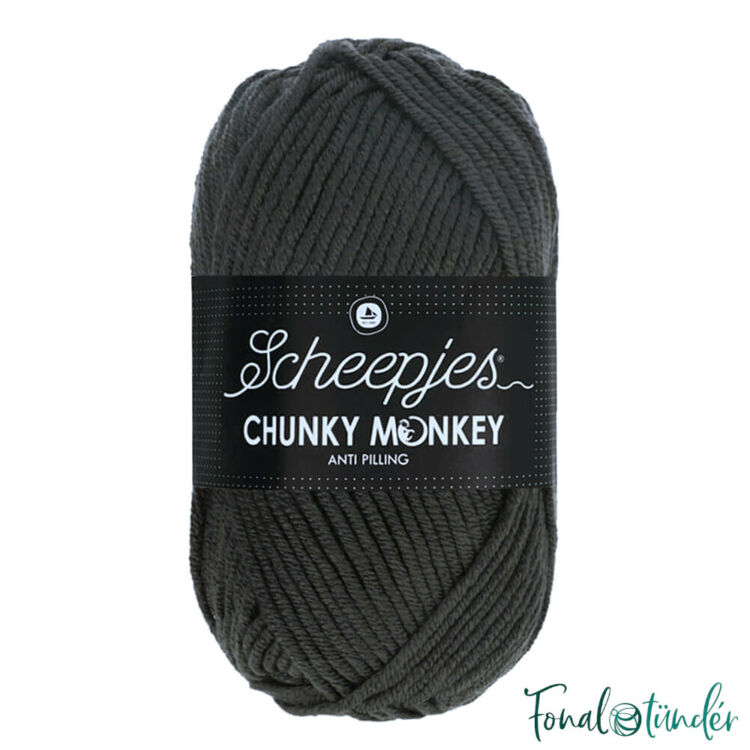 Scheepjes Chunky Monkey 2018 Dark Grey - sötétszürke akril fonal - acrylic yarn