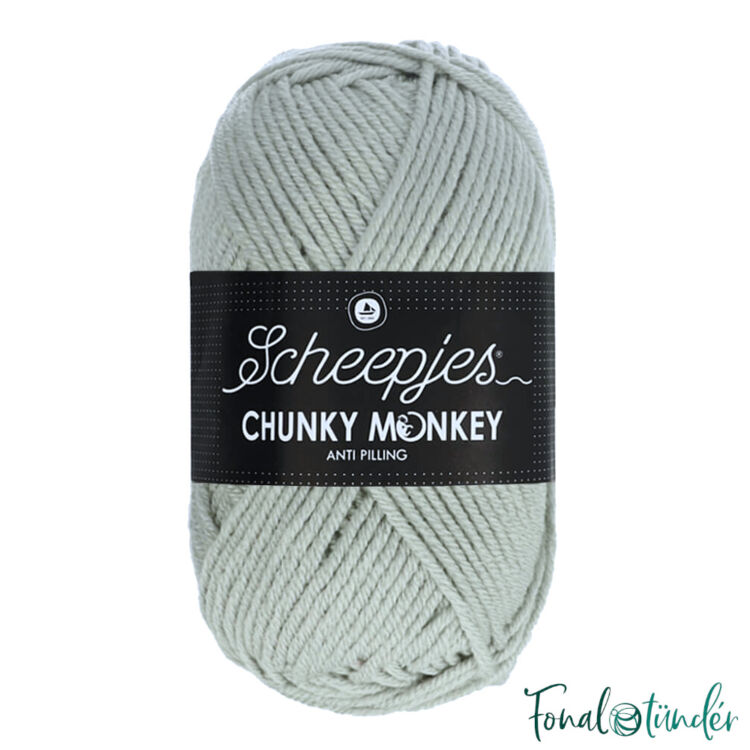 Scheepjes Chunky Monkey 2019 Smoke - szürkés drapp akril fonal - gray acrylic yarn