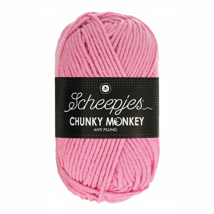 Scheepjes Chunky Monkey 1241 Rose - rózsaszín akril fonal - pink acrylic yarn