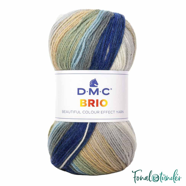 DMC Brio 401 - Kéktől Drappig - színes fonal