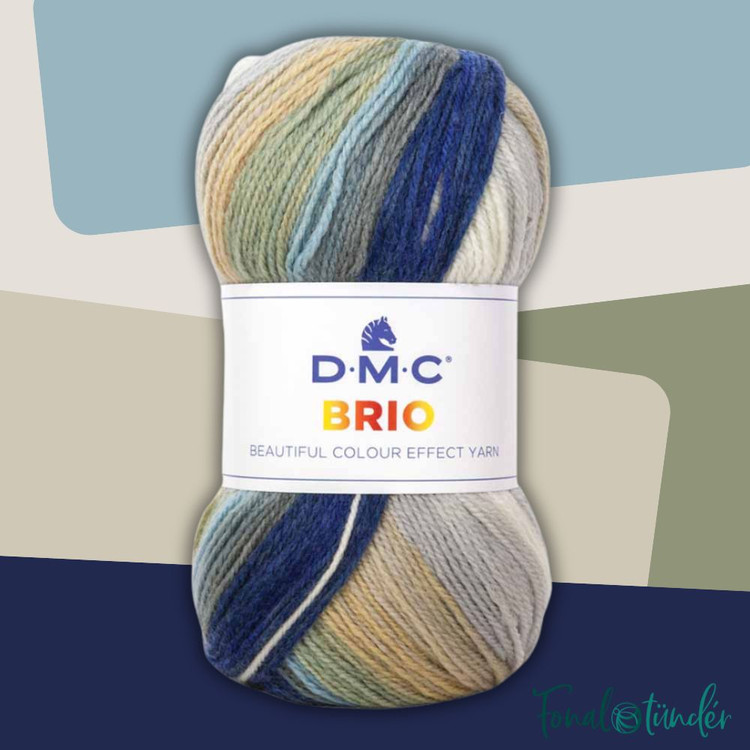 DMC Brio 401 - Kéktől Drappig - színes fonal