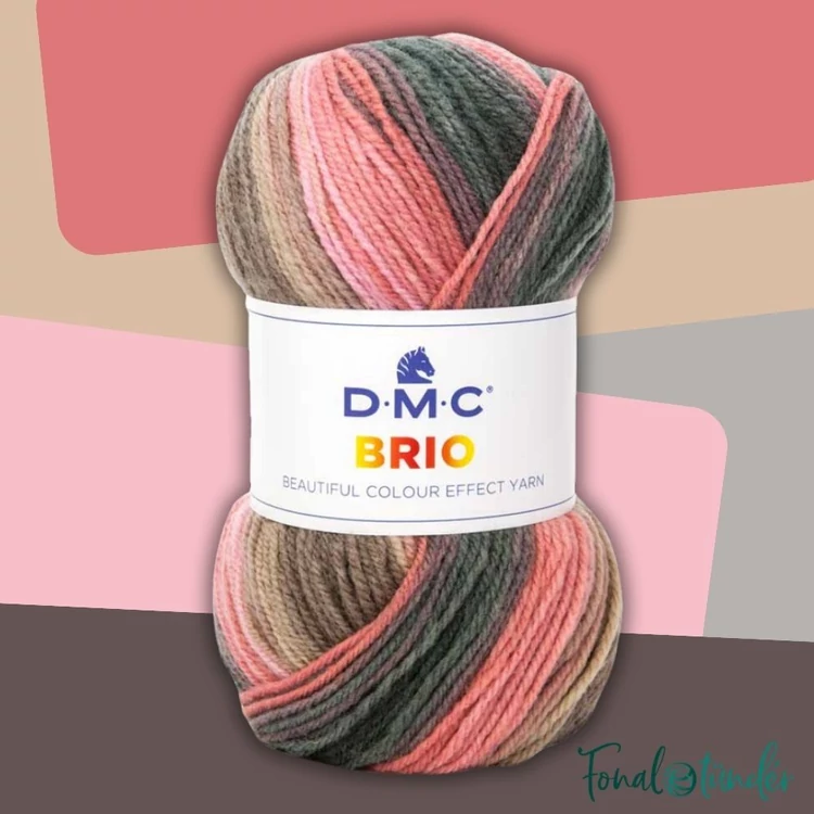 DMC Brio 404 - Baracktól Feketéig - színváltós fonal - color-effect yarn - 01