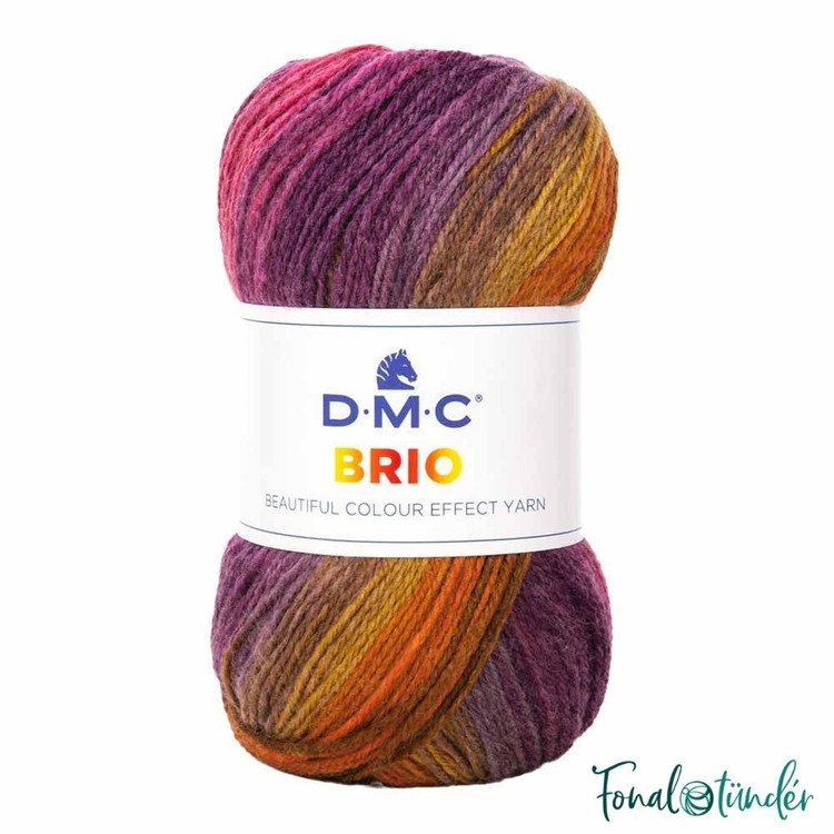 DMC Brio 405 - Narancstól Liláig - színes fonal