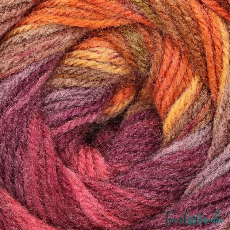 DMC Brio 405 - Narancstól Liláig - színváltós fonal - color-effect yarn - 03
