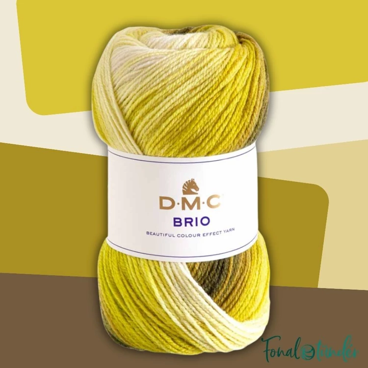 DMC Brio 410 - Sárgától Barnáig - színváltós fonal - color-effect yarn - 02