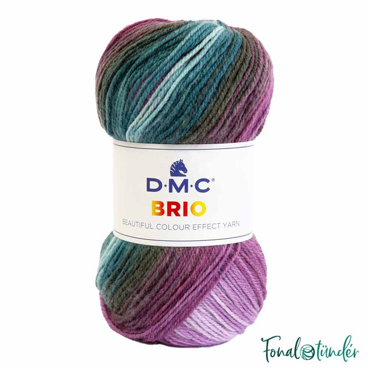 DMC Brio 418 - Kéktől Liláig - színes fonal